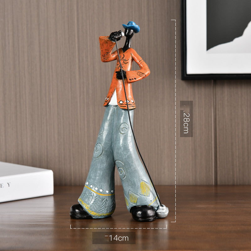 Abstract Resin Jazz Band Sculptures — Vibrant Musical Figurine Set