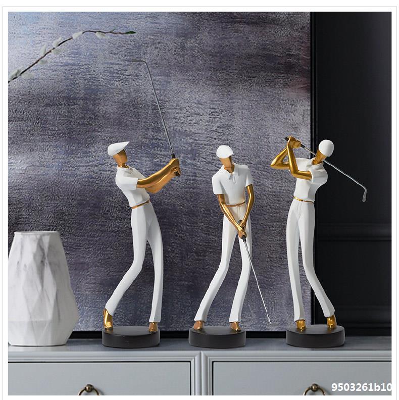 Minimalist Golf Sculpture — Modern Resin Décor for Golf Lovers