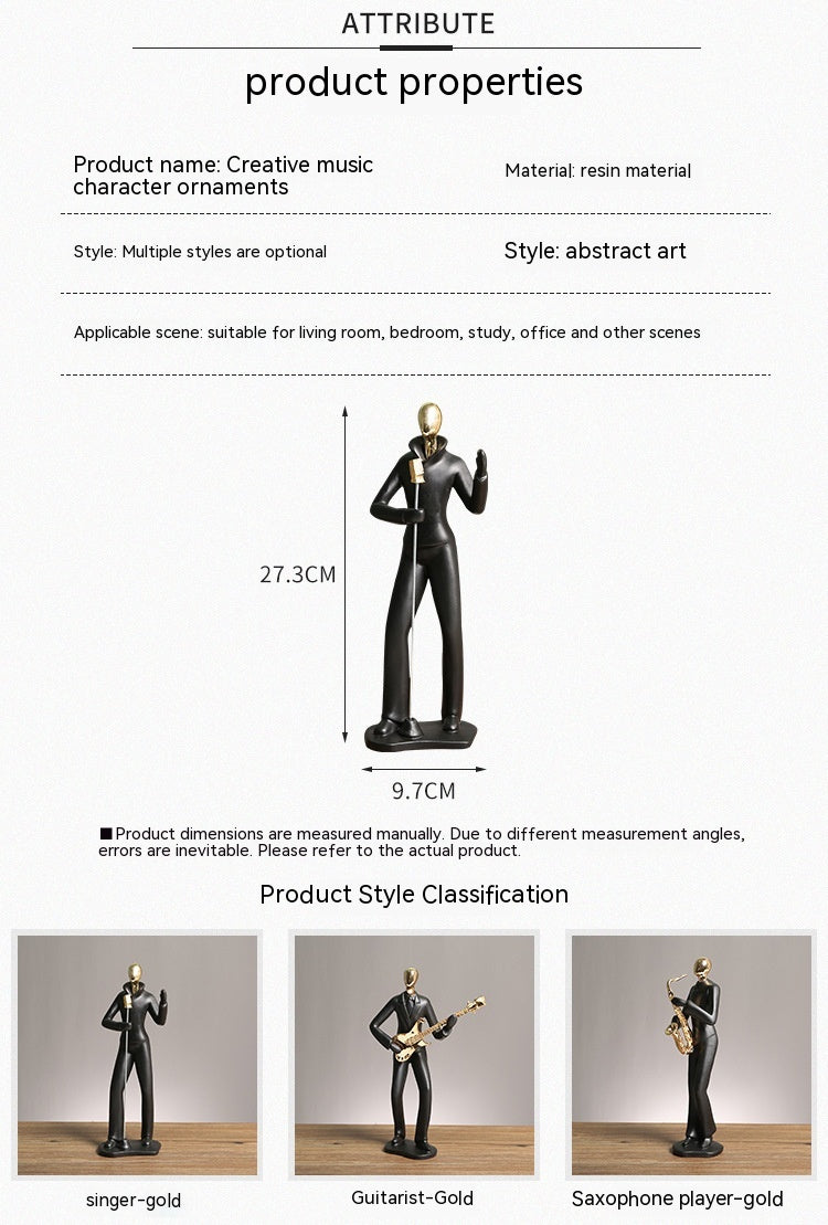 Minimalist Band Figurines — Modern Music Character Ornament
