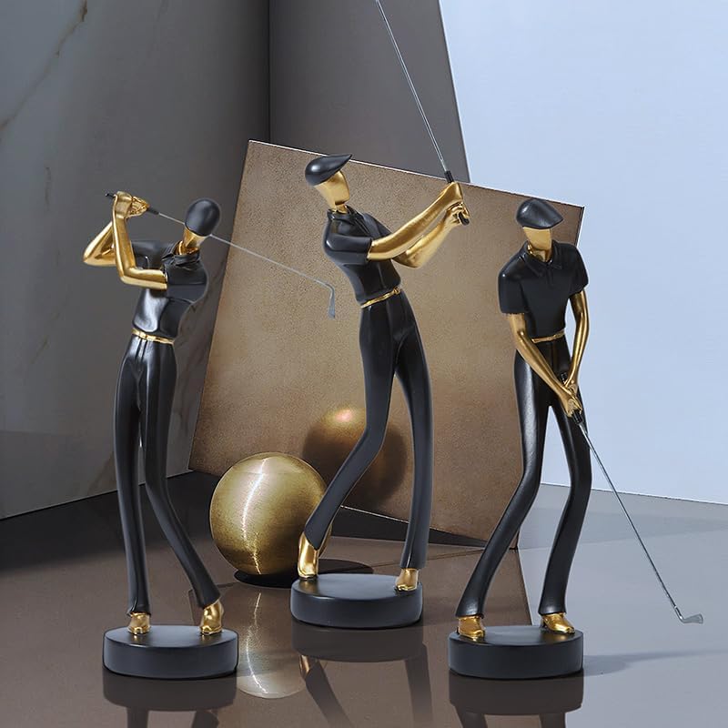 Minimalist Golf Sculpture — Modern Resin Décor for Golf Lovers