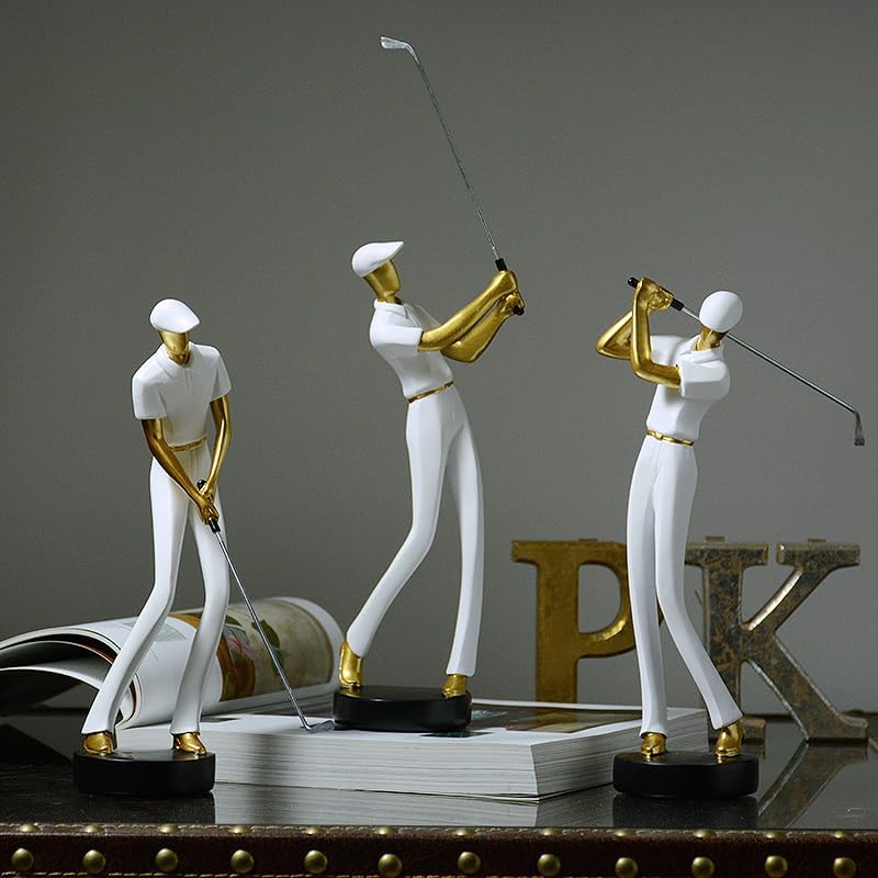 Minimalist Golf Sculpture — Modern Resin Décor for Golf Lovers