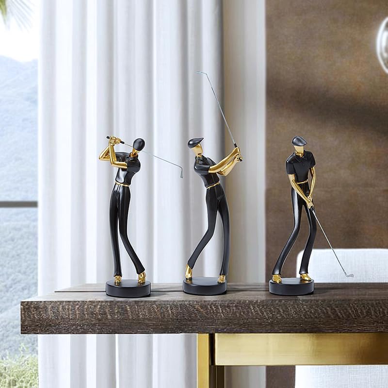 Minimalist Golf Sculpture — Modern Resin Décor for Golf Lovers
