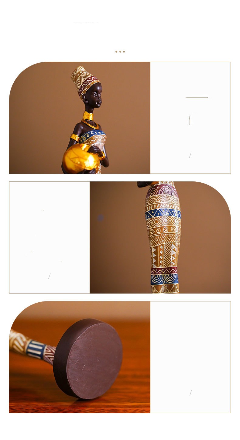 Minimalist resin sculpture of a black woman – The Muse modern home décor
