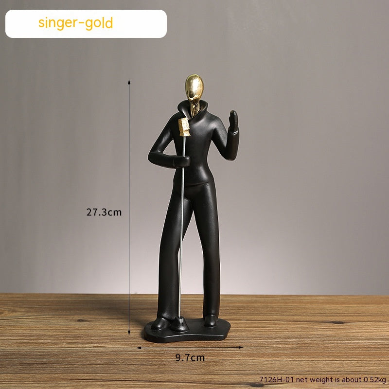 Minimalist Band Figurines — Modern Music Character Ornament