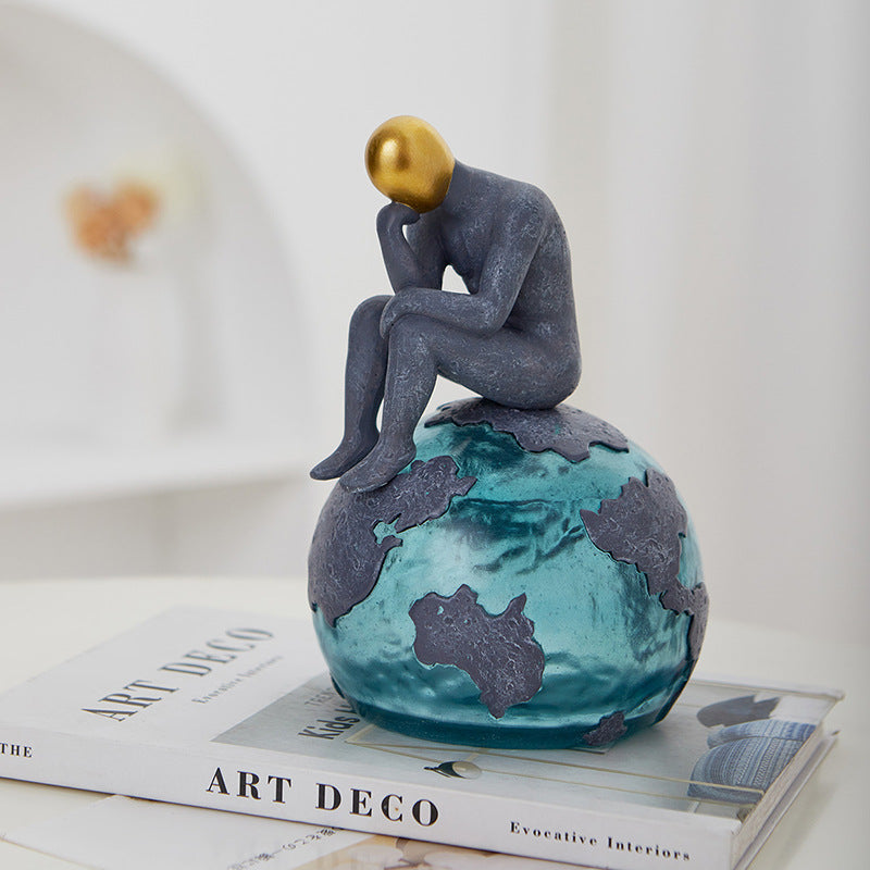 The Contemplation Duo™ — Abstract Resin Thinker Sculptures | Modern Home Décor Figurines