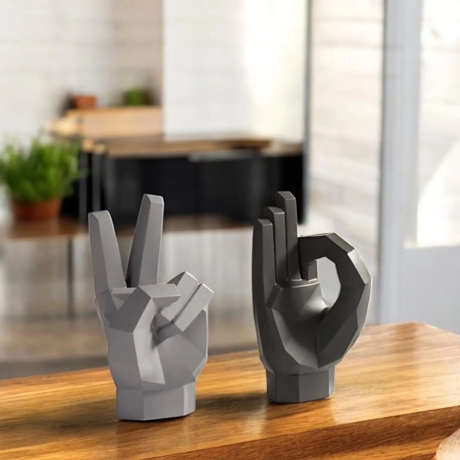 Gesture Icons Sculpture Set — Contemporary Resin Art for Creative Spaces