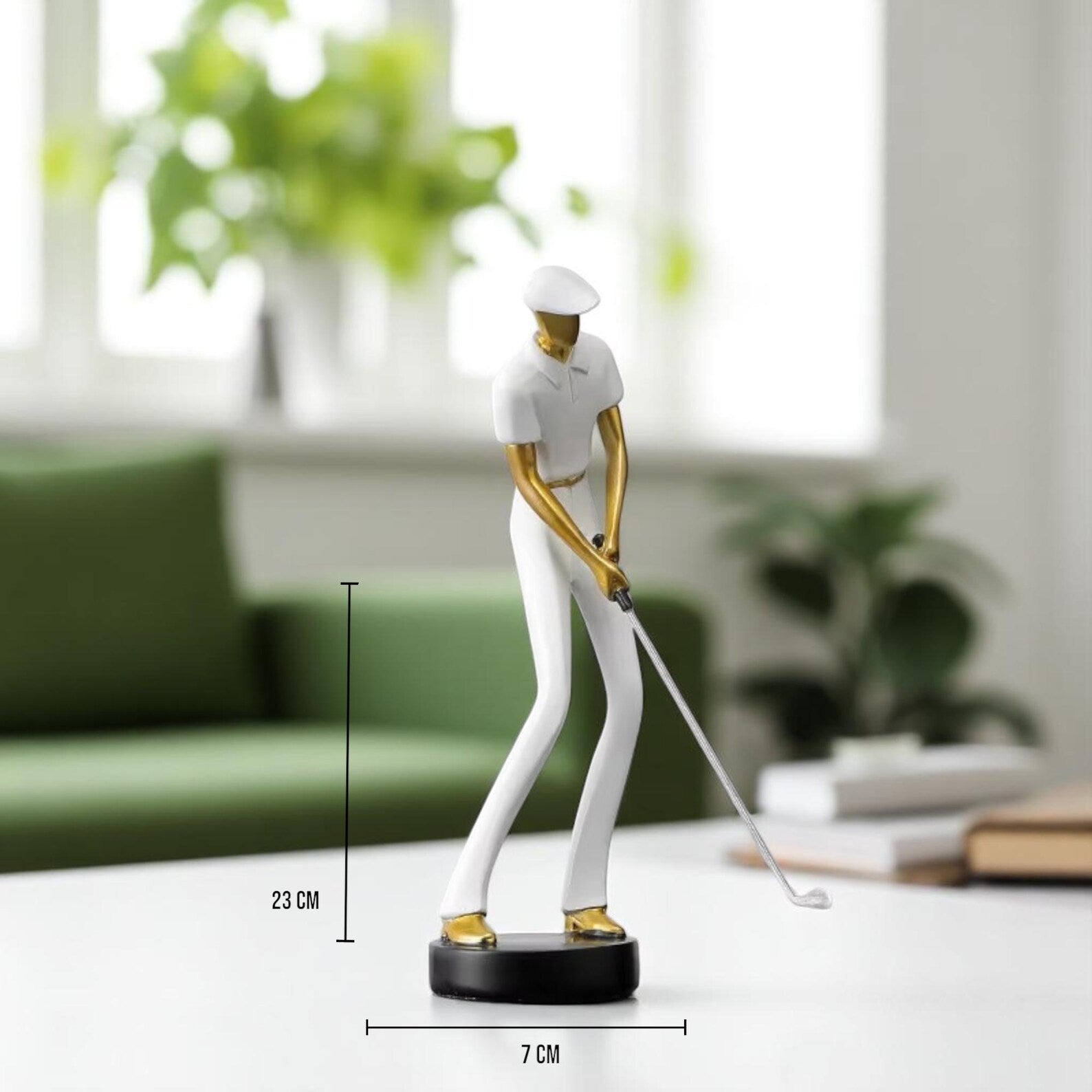 Minimalist Golf Sculpture — Modern Resin Décor for Golf Lovers