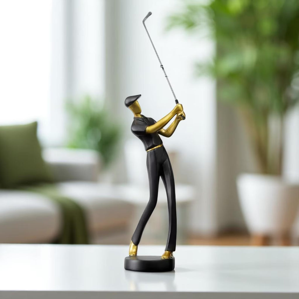Minimalist Golf Sculpture — Modern Resin Décor for Golf Lovers