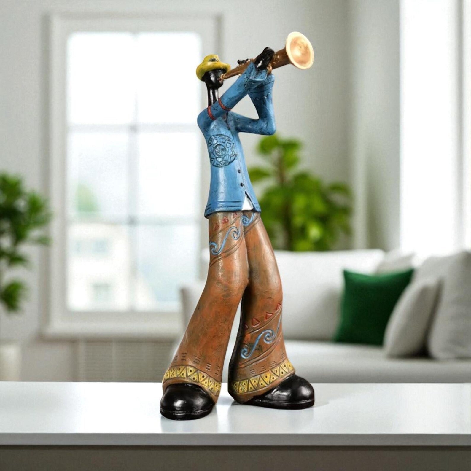 Abstract Resin Jazz Band Sculptures — Vibrant Musical Figurine Set