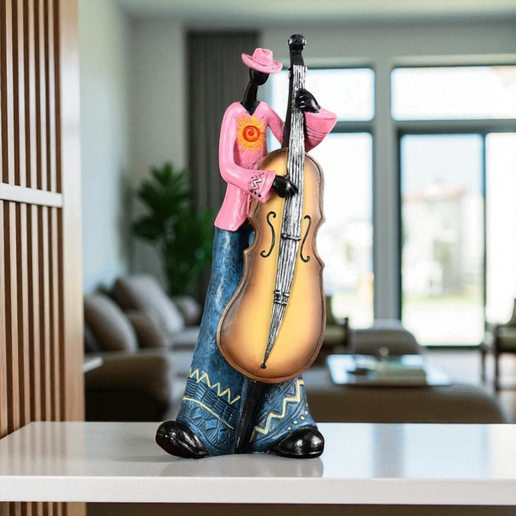 Abstract Resin Jazz Band Sculptures — Vibrant Musical Figurine Set